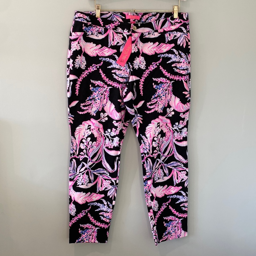 Lilly Pulitzer Kelly Ankle pant in Wild within print in Onyx in 16 NWT